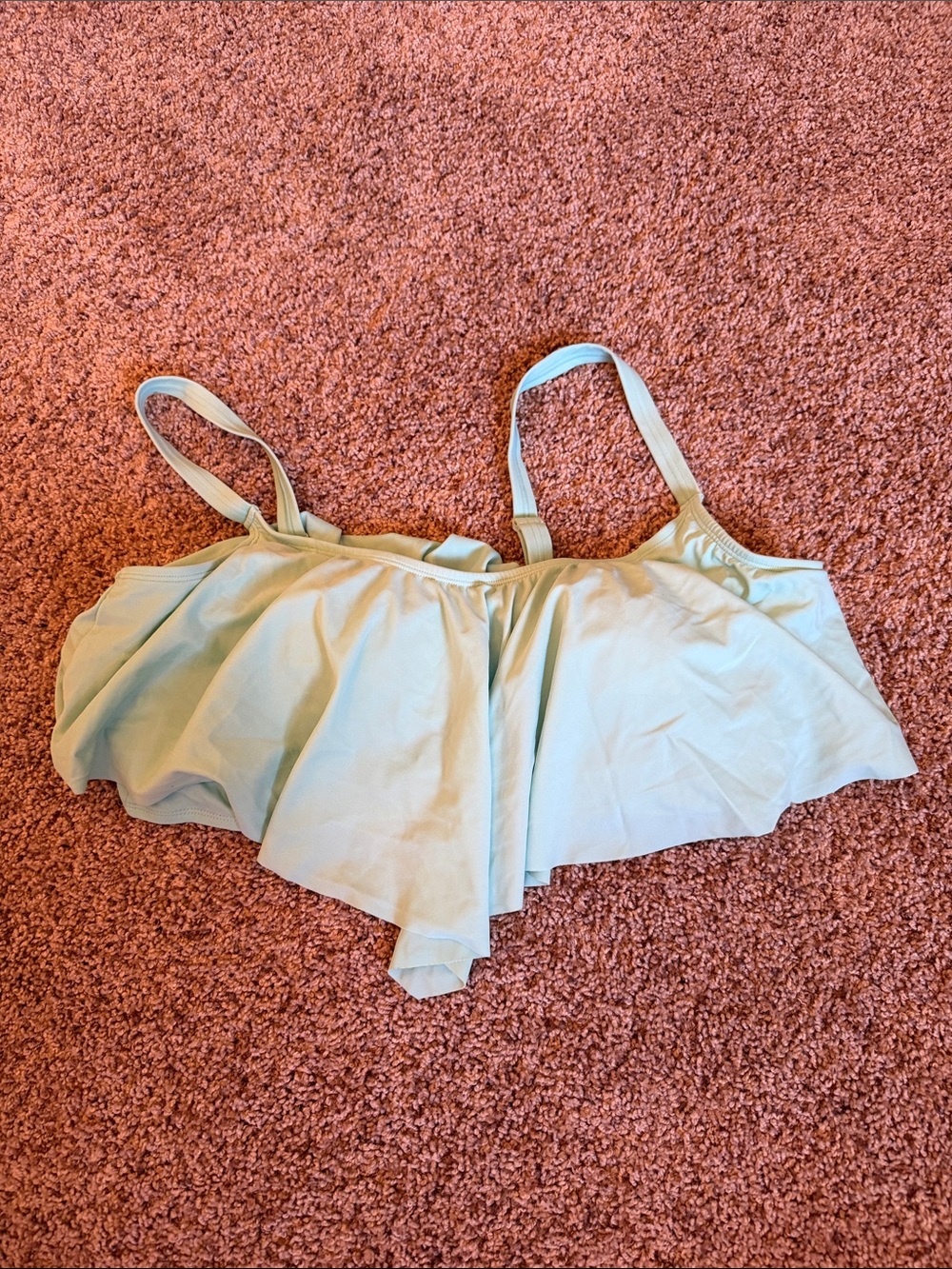 Torrid Mint V Flounce Swim Top - Size 2